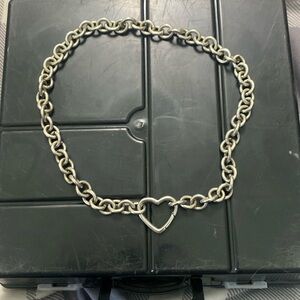 Sterling silver heart necklace